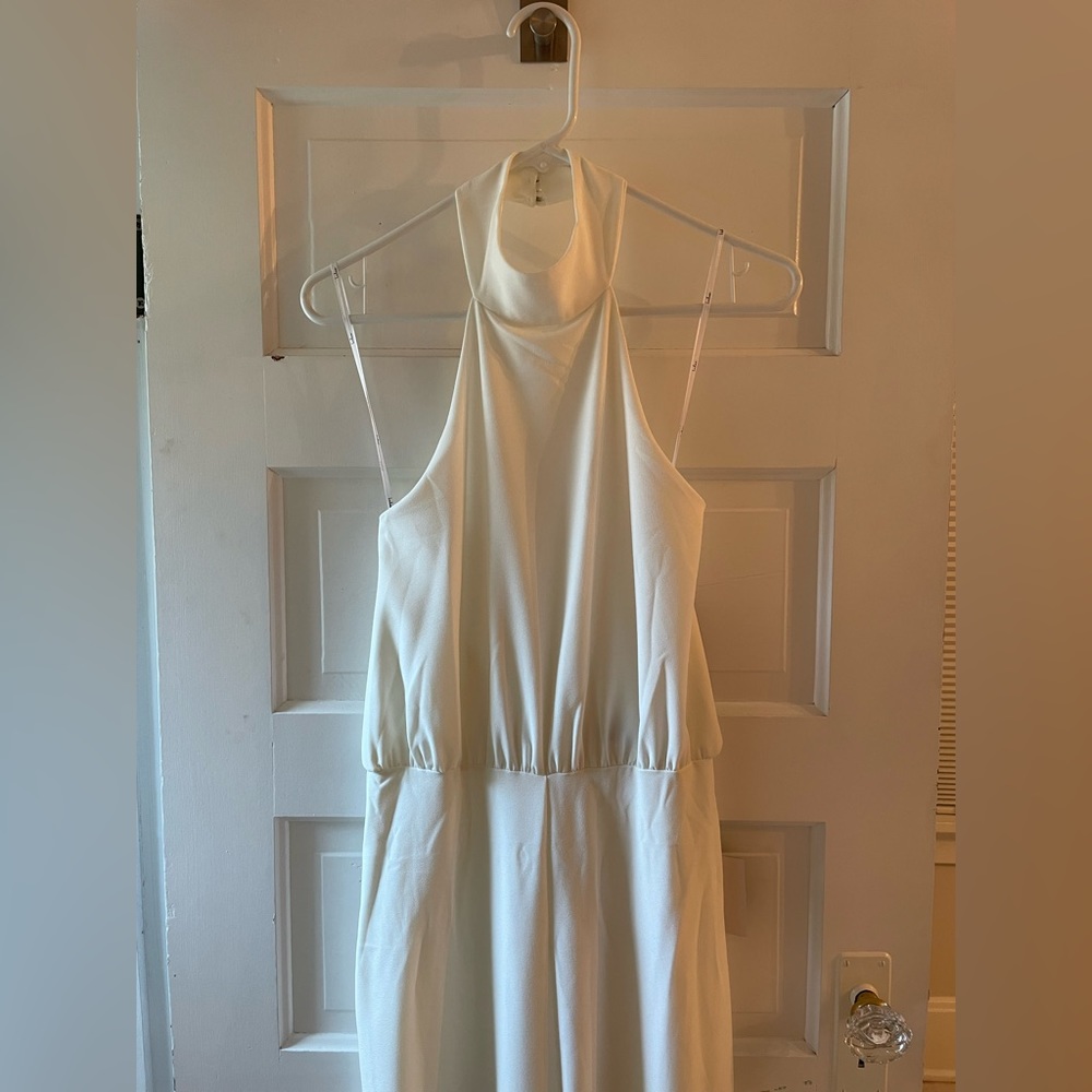 Lulu’s White sleeveless jumpsuit